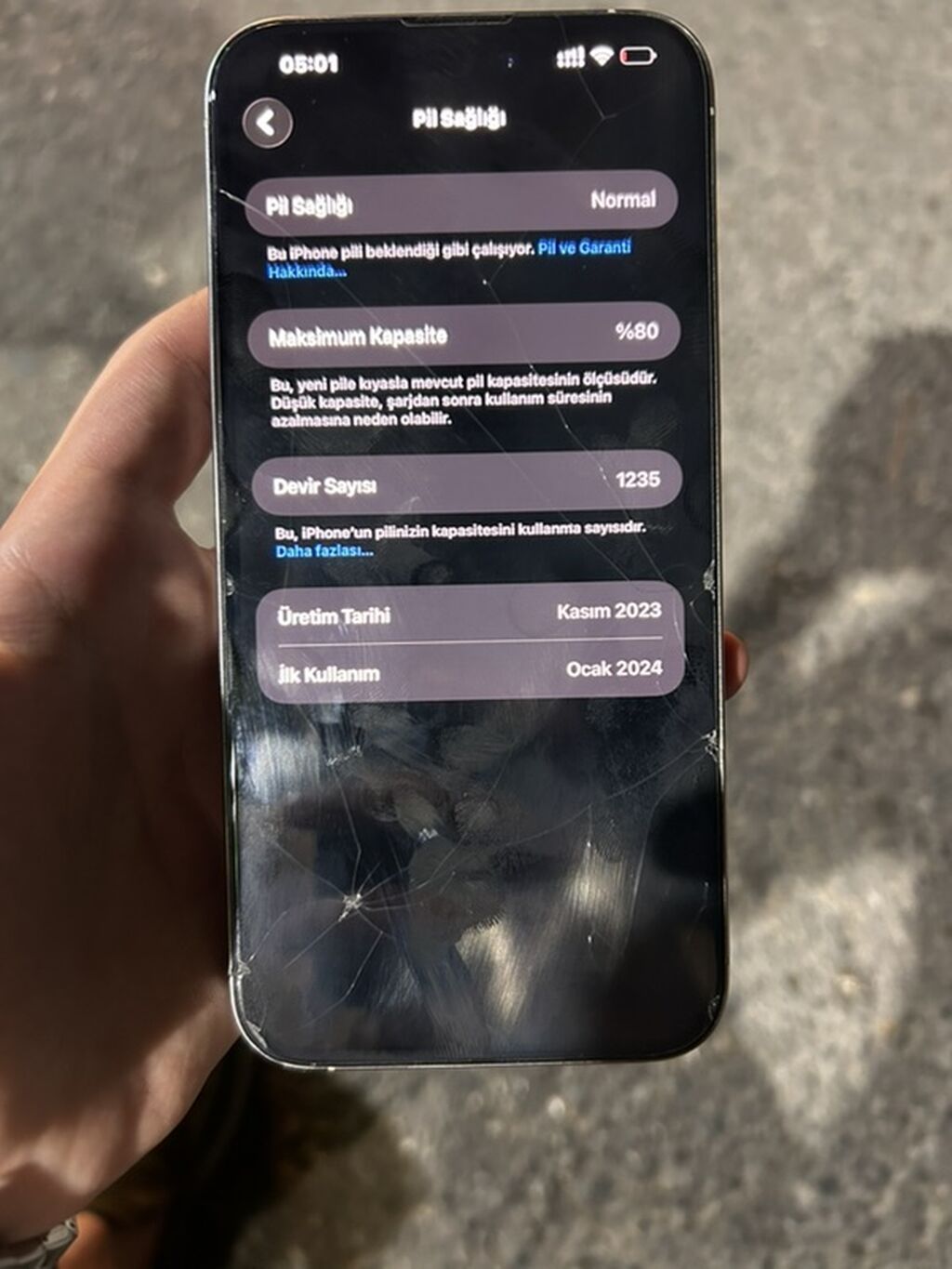 IPhone 15 Pro Max, 256 GB, Gümüşü, Face ID — Apple iPhone, Bakı (2)