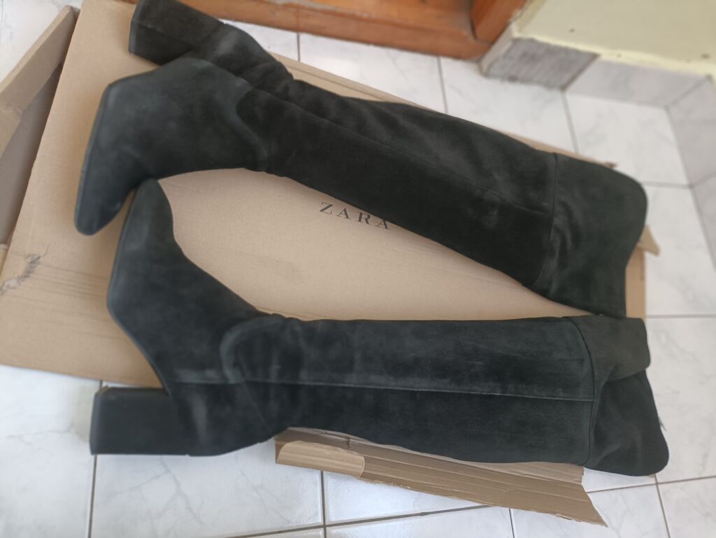 Uzunboğaz, Zara, Ölçü: 38, rəng - Qara, İşlənmiş — Çəkmə, Bakı (2)