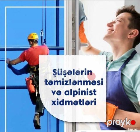 Şüşələrin yuyulması və alpinist xidməti — Bakı