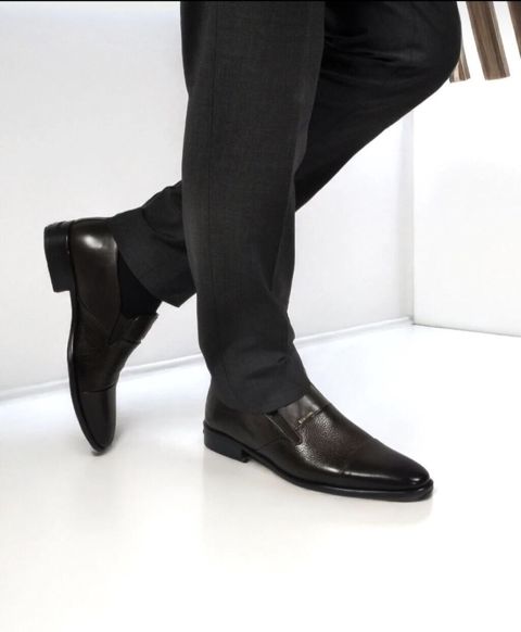 Pierre Cardin kişi klassik tuflisi - Model: slip-on (bağsız), kap-toe — Gəncə