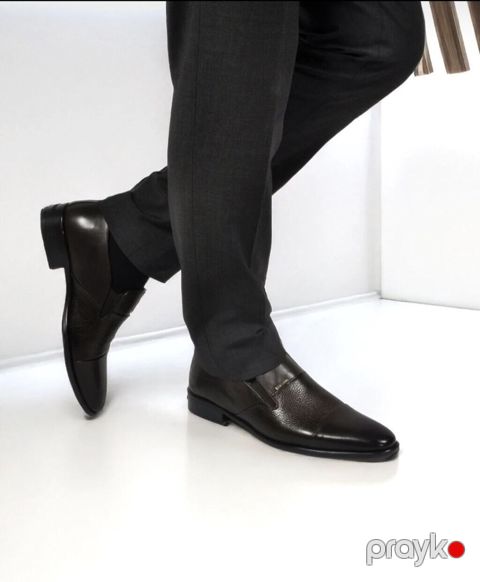 Pierre Cardin kişi klassik tuflisi - Model: slip-on (bağsız), kap-toe — Gəncə