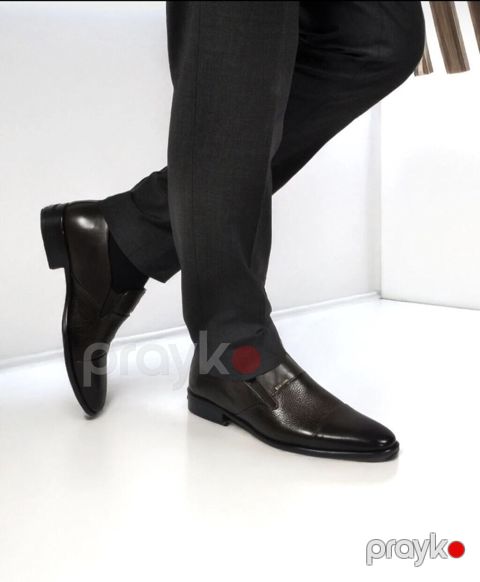 Pierre Cardin kişi klassik tuflisi - Model: slip-on (bağsız), kap-toe — Gəncə