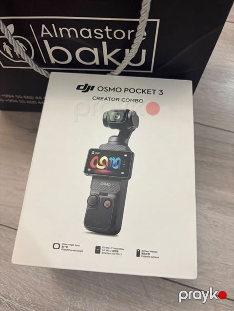 DJI Osmo Pocket 3 Creator Combo portativ gimbal kameradır. Vlog — Bakı