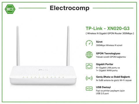 TP-Link XN020-G3 Gpon Router — Bakı