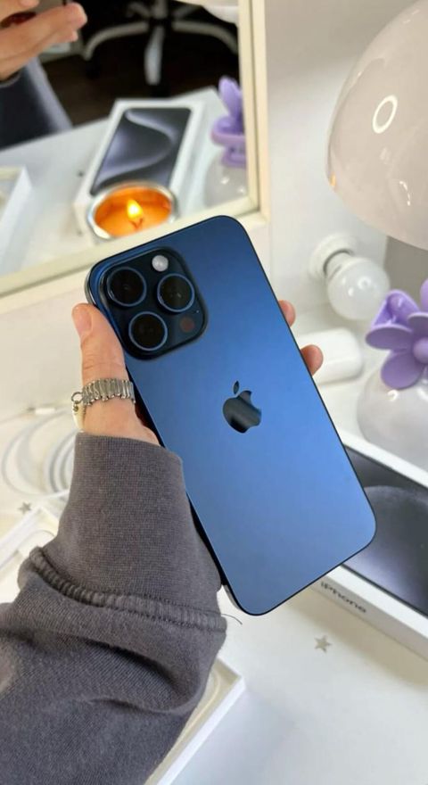 IPhone 15 Pro Max, Blue Titanium, Face ID — Bakı
