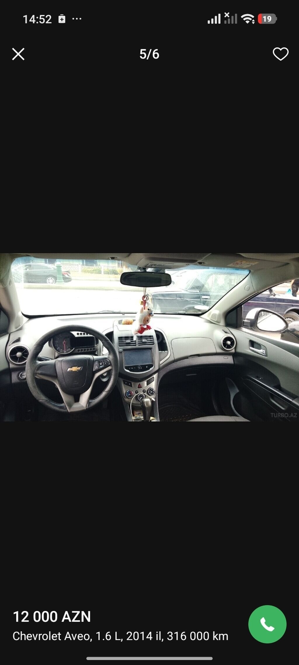 Chevrolet Aveo: 1.6 l 2014 il 316000 km Sedan — Avtomobillər, Tovuz (4)