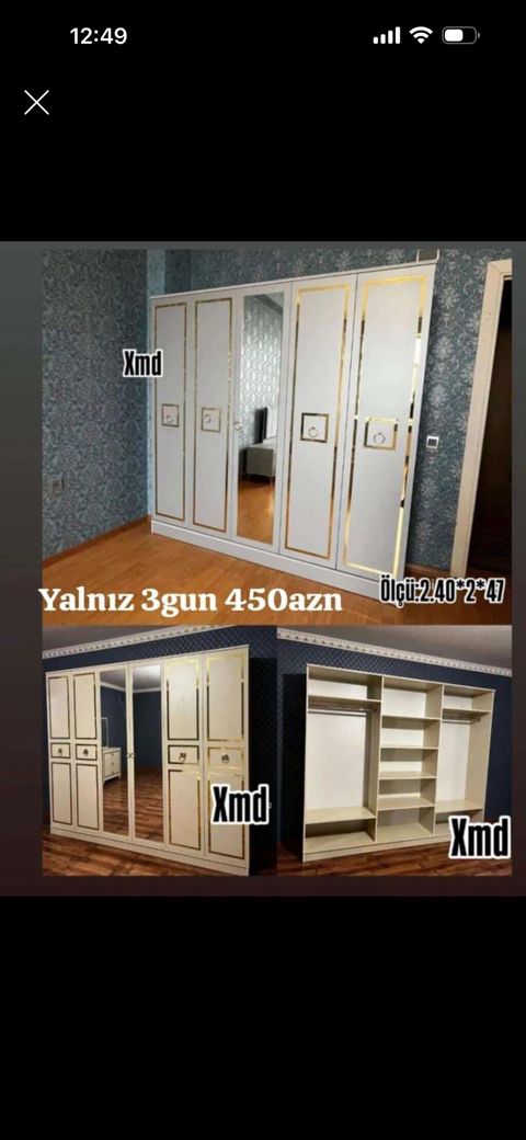 Klassik üslubda paltar şkafı - Ölçü: 2.40 2 47 (sm olaraq — Bakı