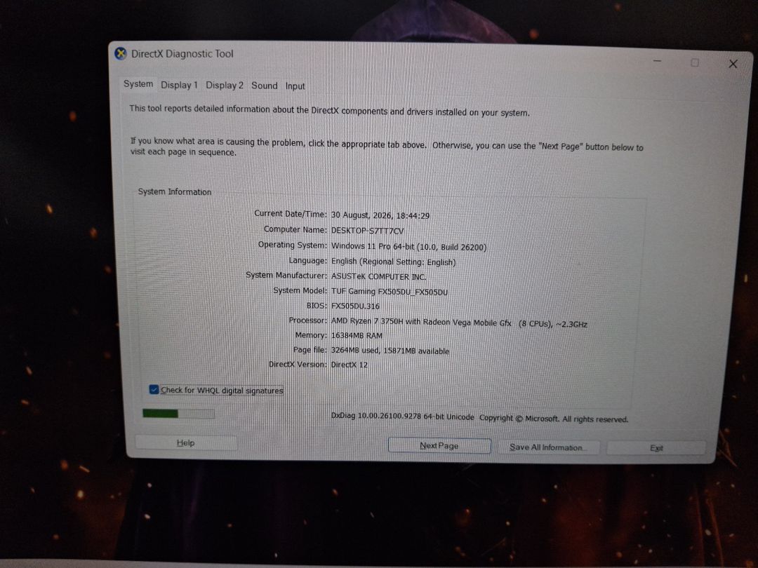 Asus Tuf Gaming Ryzen 7 3750U Gtx1660ti 6GB — Noutbuklar, Bakı (8)