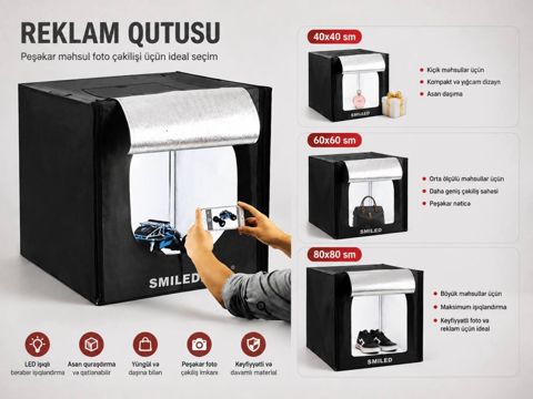 Reklam qutusu 40*40/60*60/80*80 — Bakı