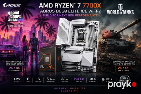 AMD Ryzen 7 7700X + aorus B850 Elite ıce WIFI-7 — Bakı