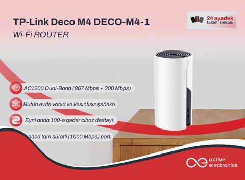 Mesh Wi-Fi Sistemi TP-Link Deco M4 (DECO-M4-1) — Bakı