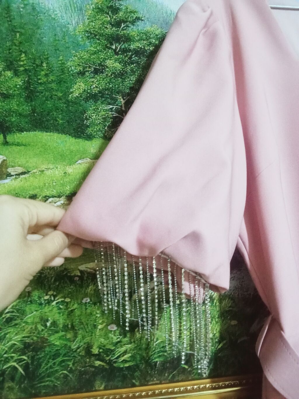 Ziyafet donu ölçü 46 Pudra rəngli qadın donu - Model: beldən oturan — Axşam paltarları, Masazır (2)