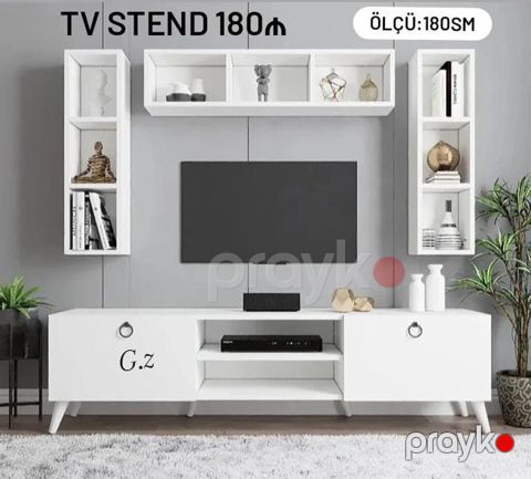 TV stendi və asma rəf dəsti - Ölçü: 180 sm (genişlik qeyd olunub) — Bakı