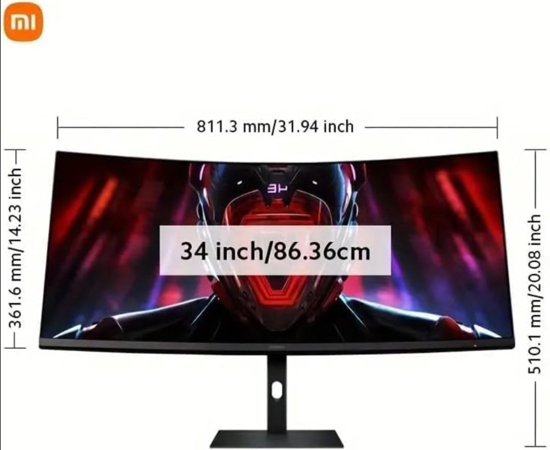 Monitor Xiaomi Curved Gaming Monitor G34WQi ELA5454EU — Kompüterlər və noutbuklar, Bakı (4)