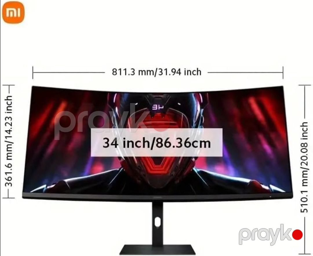 Monitor Xiaomi Curved Gaming Monitor G34WQi ELA5454EU — Kompüterlər və noutbuklar, Bakı (4)