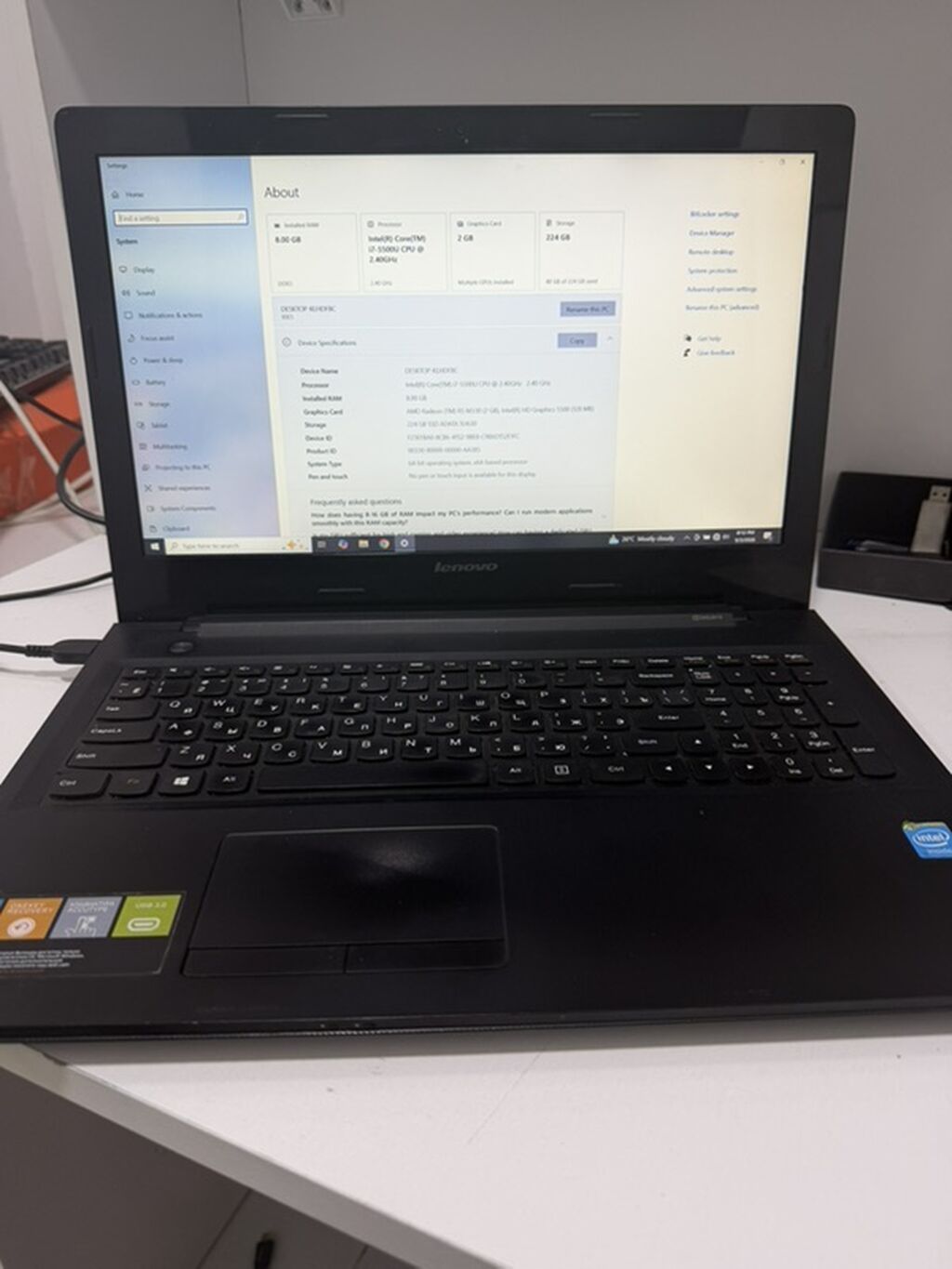 Lenovo noutbuk - Model: Lenovo (15.6" ekran) - Prosessor: Intel Core — Lenovo, Bakı (2)