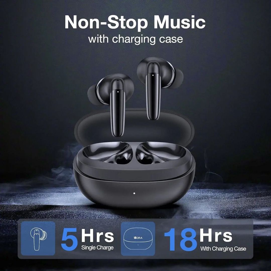 1HORA Wireless Earphones AUT207 Black — Səs texnikası, Bakı (2)