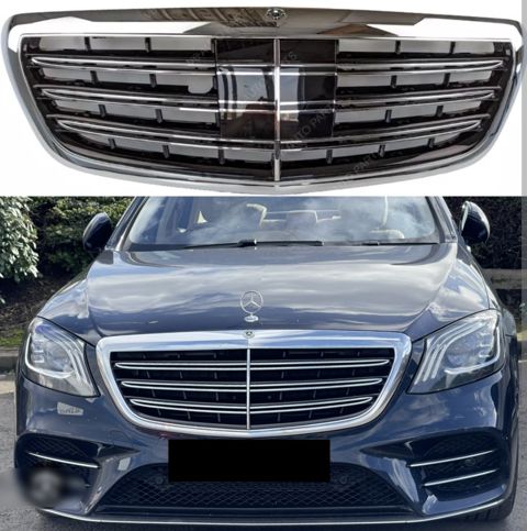 Mercedes W222 radiator barmaqlığı gecə görünüşlü — Bakı