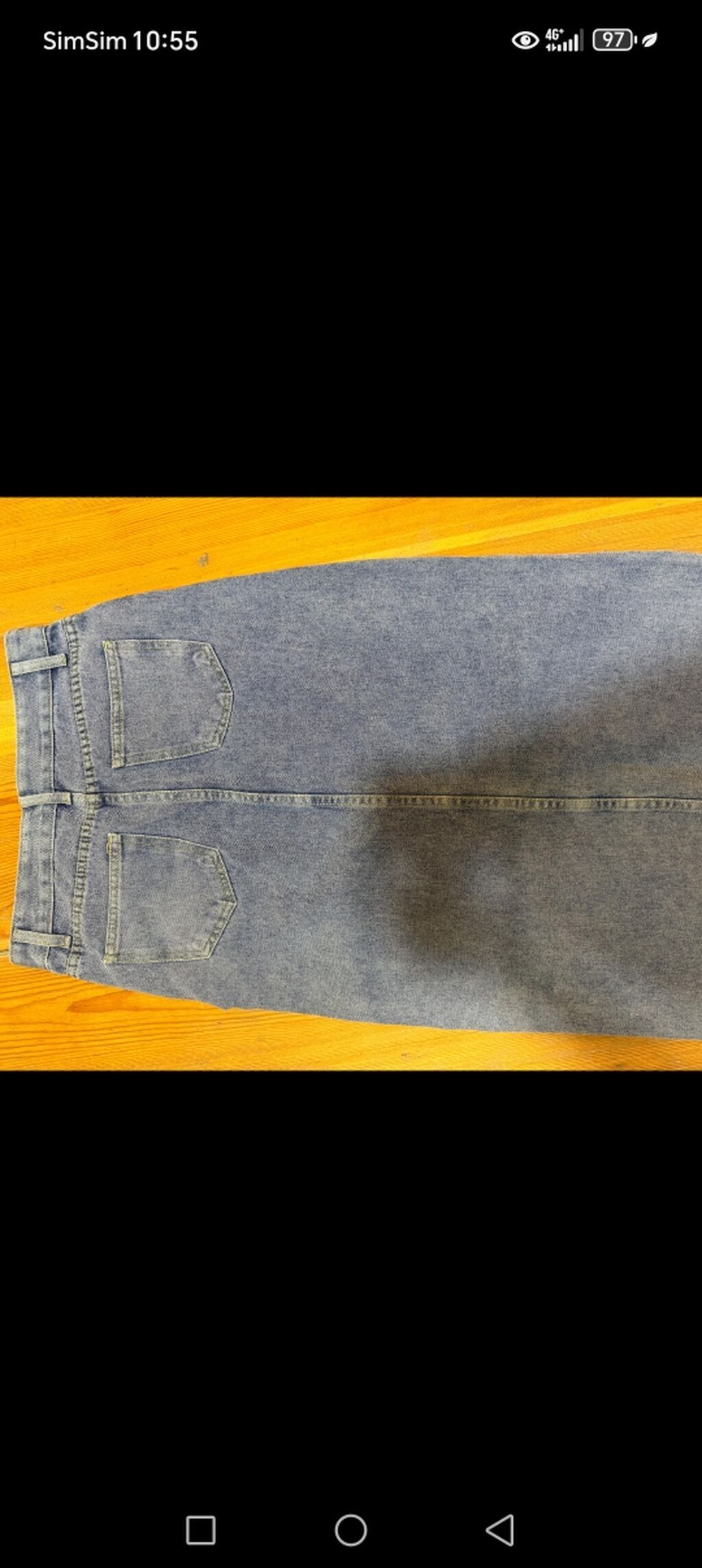 Denim ətək - Model: dizaltı uzunluqda, düz kəsim - Material: klassik — Ətəklər, Lənkəran (3)