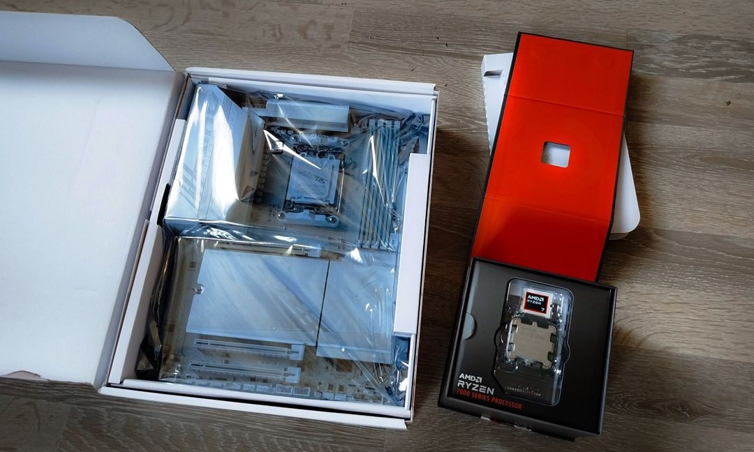 AMD Ryzen 7 7700X + aorus B850 Elite ıce WIFI-7 — Kompüterlər və noutbuklar, Bakı (4)