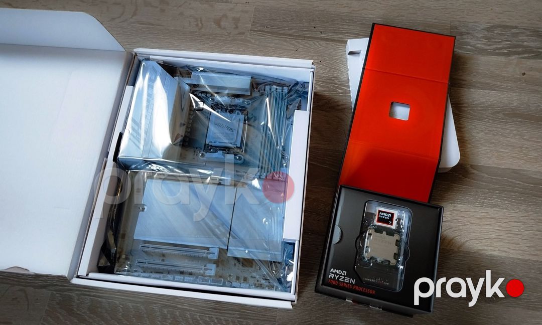 AMD Ryzen 7 7700X + aorus B850 Elite ıce WIFI-7 — Kompüterlər və noutbuklar, Bakı (4)