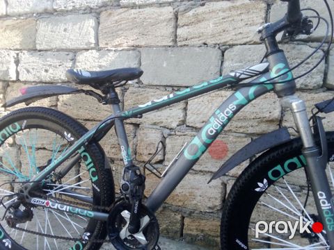 Velosiped – Adidas tematik dizayn - Çərçivə: yüngül alaşımlı, boz — Digah
