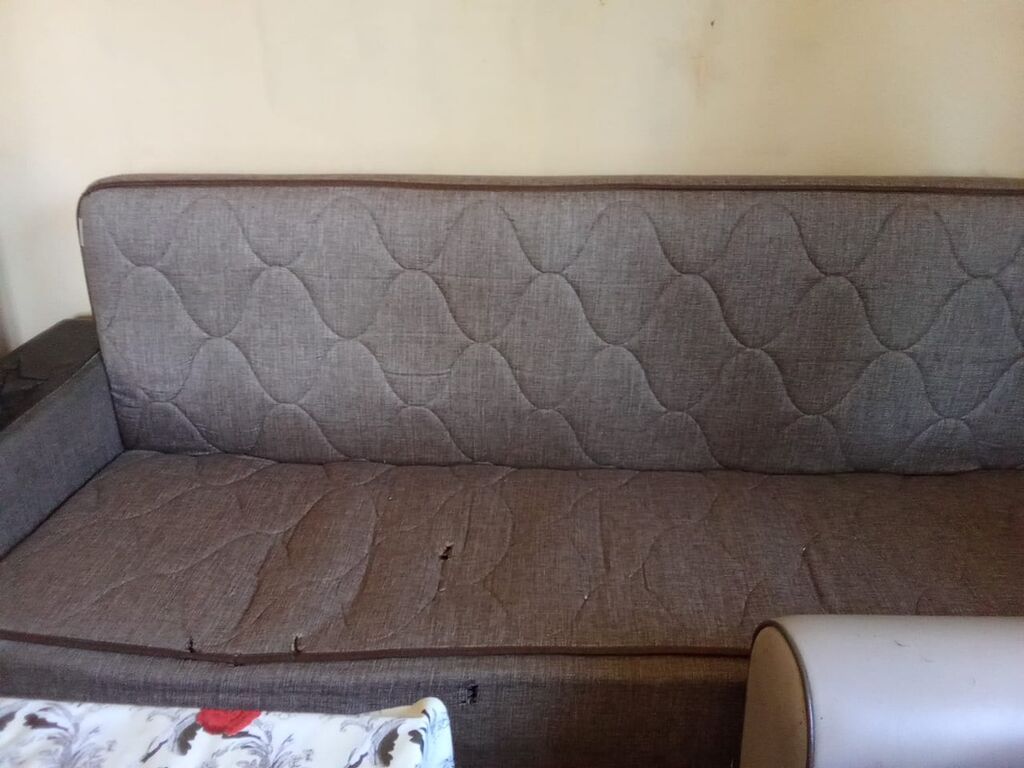 Oturacaq dəsti – 1 divan + 2 kreslo - Dizayn: Müasir xəttlər, parça — Divanlər, Masazır (3)