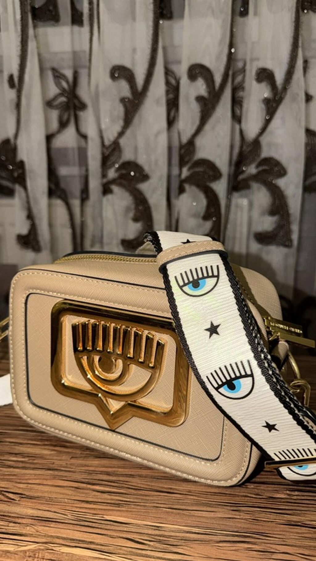 Bej rəngli çiyin/çapraz çanta Chıara Ferragnı - Material: teksturalı — Çantalar, çamadanlar, cüzdanlar, Bakı (6)