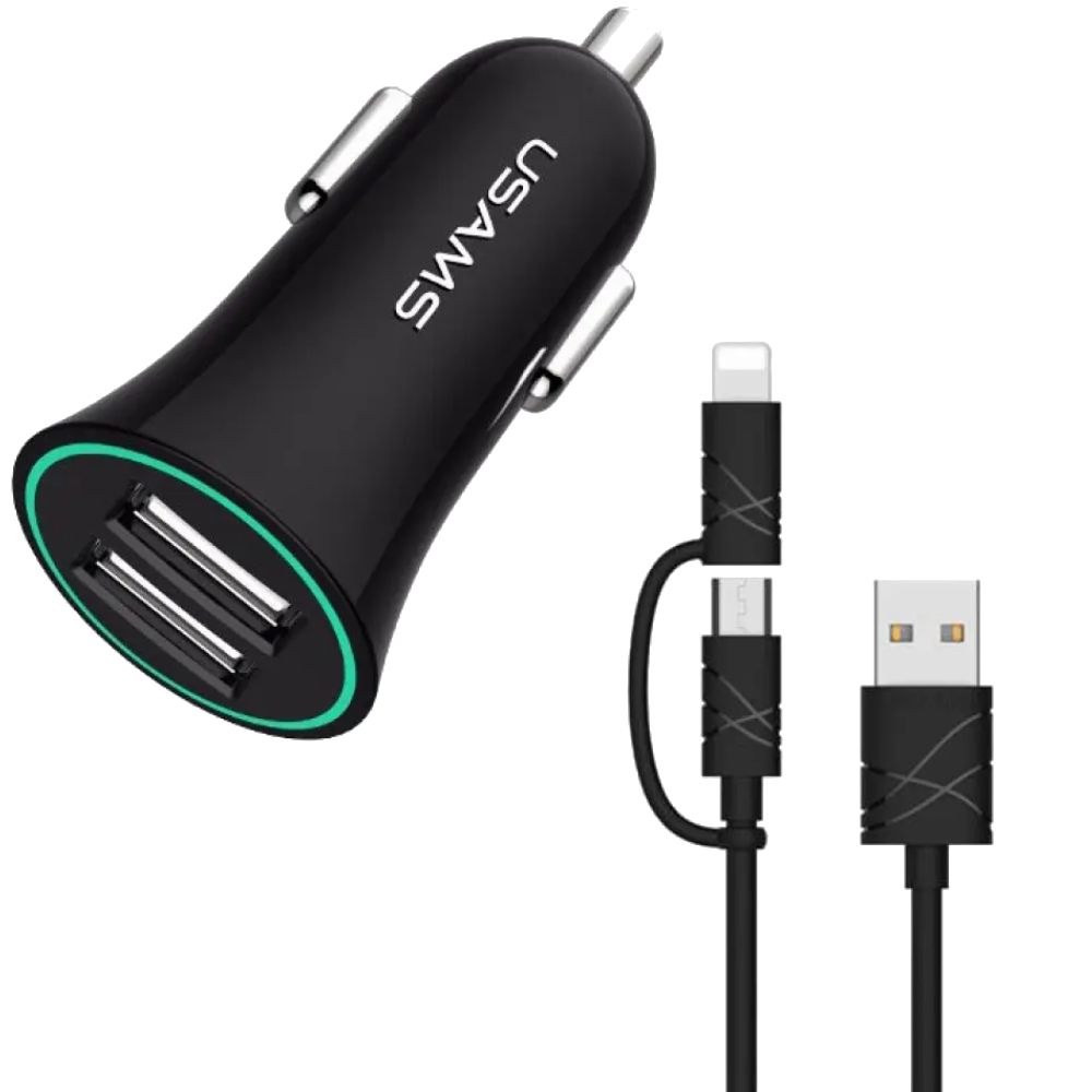 Avtomobil üçün adapter Usams US-CC013 Dual USB 21CHGC01 — FM, Bluetooth adaptorları və şarjlar, Bakı (2)