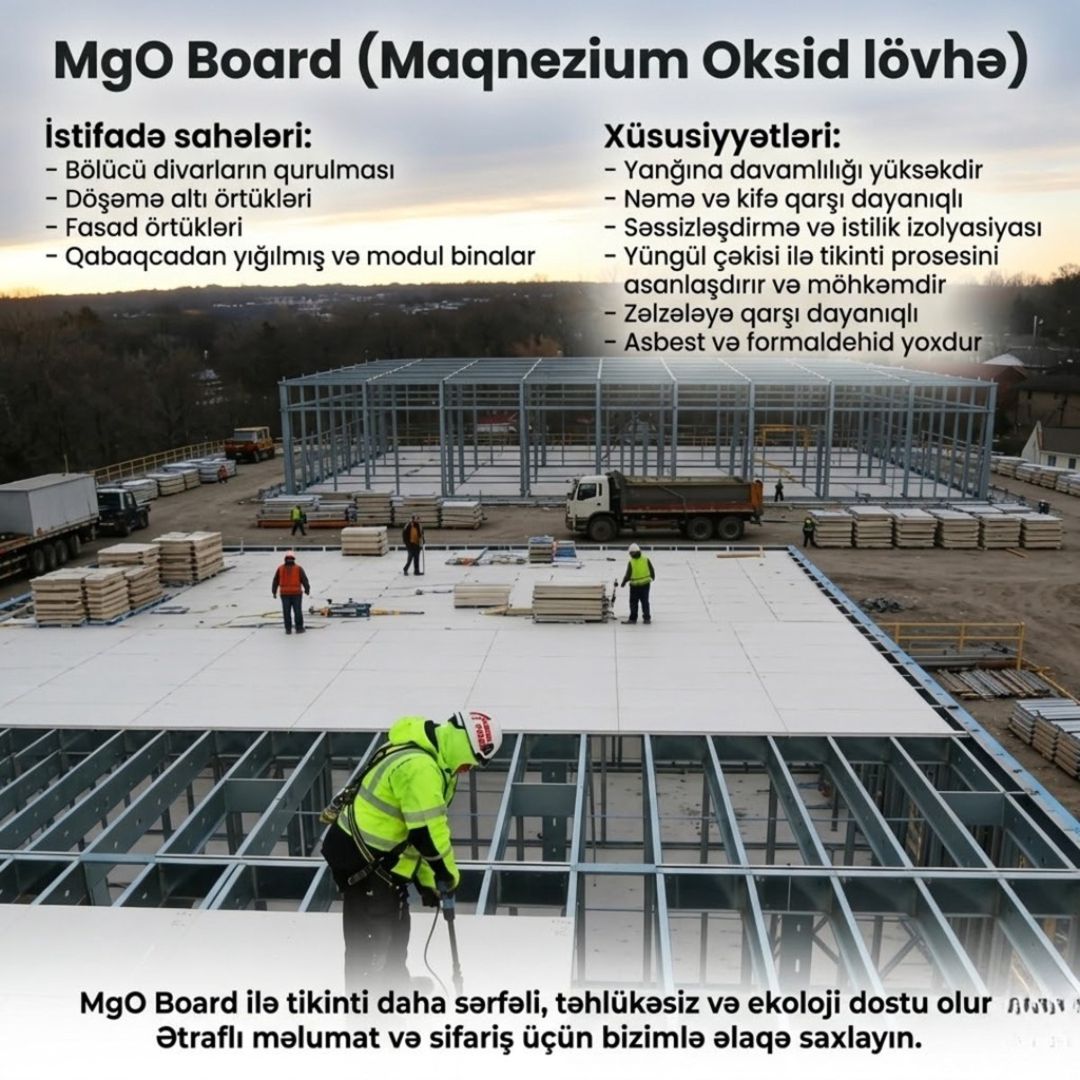 MgO Board (Maqnezium Oksid lövhə) — Təmir və inşaat, Bakı (5)