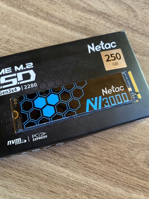 SSD Netac 256GB NVMe M.2 yaddaş Yenidir — Bakı