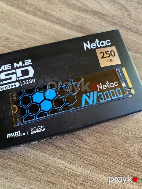 SSD Netac 256GB NVMe M.2 yaddaş Yenidir — Bakı