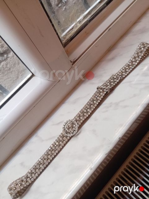 Zircon daşlı parıltılı bel kəməri - Material: metal əsas, parlaq — Masazır