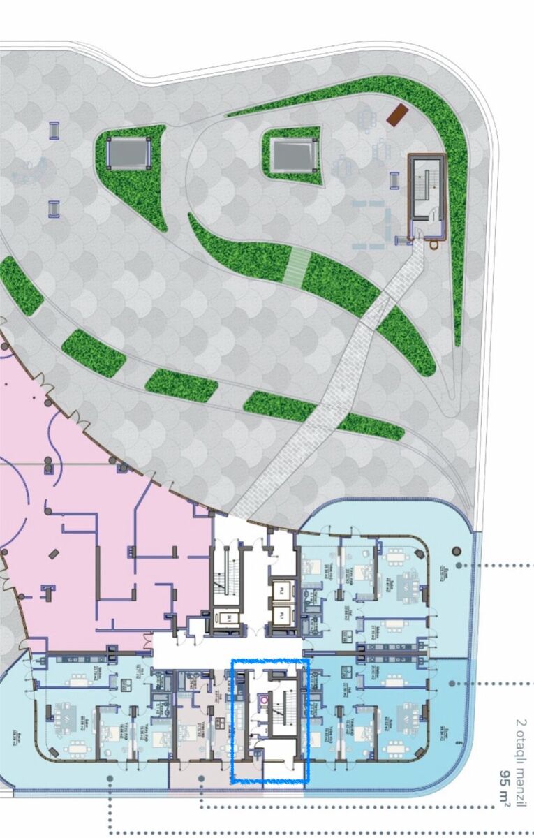 2-otaqlı yeni tikili, Xətai r., 100 m² — Mənzil, Bakı (7)