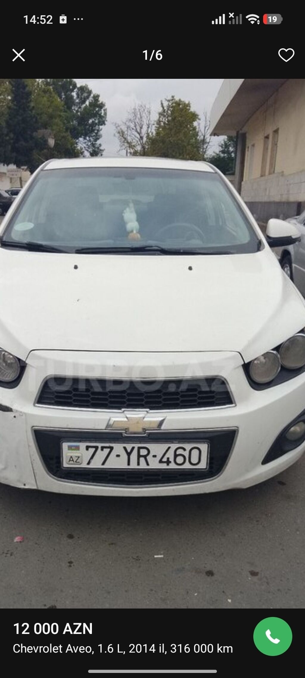 Chevrolet Aveo: 1.6 l 2014 il 316000 km Sedan — Avtomobillər, Tovuz (3)