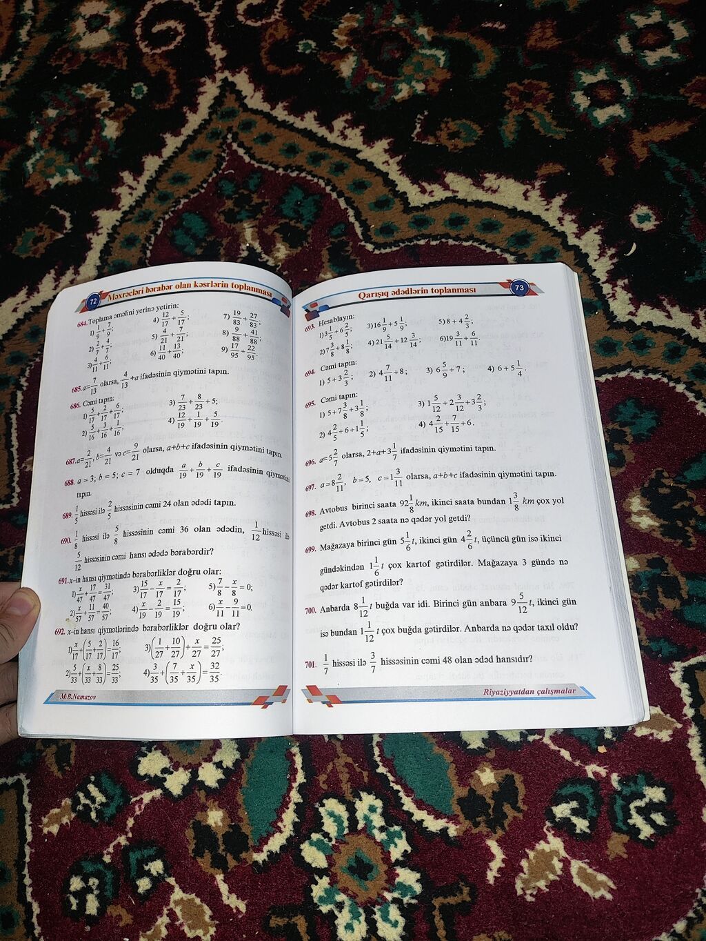Məhsul: Riyaziyyatdan Çalışmalar – 5-ci sinif Müəllif: M.B. Namazov — Kitablar, Masazır (2)