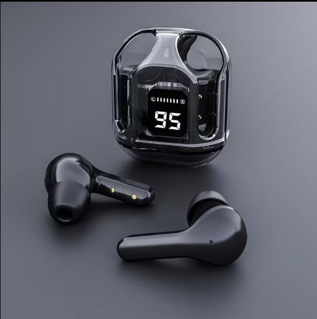 Şəffaf displeyli TWS Bluetooth qulaqlıq - Dizayn: Kompakt şarj qutusu — Qulaqcıqlar, Qax