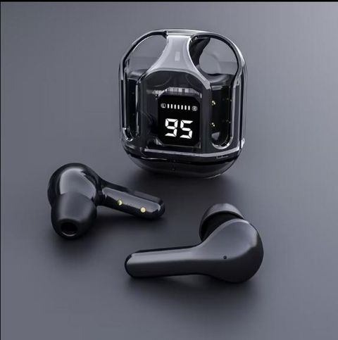 Şəffaf displeyli TWS Bluetooth qulaqlıq - Dizayn: Kompakt şarj qutusu — Qax