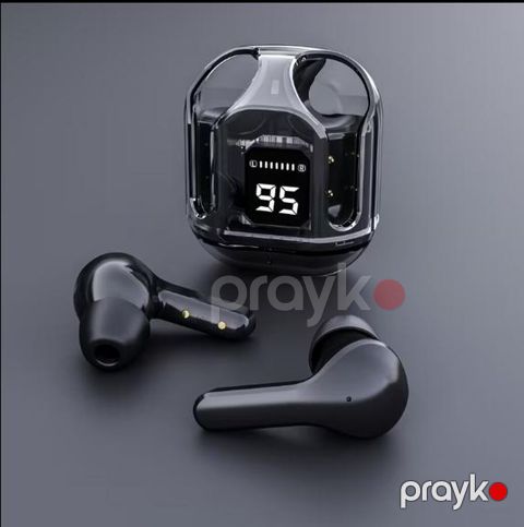 Şəffaf displeyli TWS Bluetooth qulaqlıq - Dizayn: Kompakt şarj qutusu — Qax