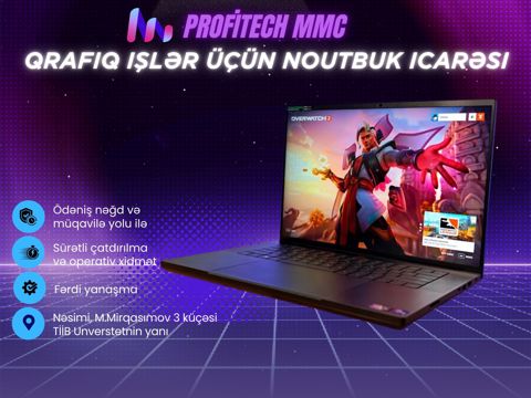 Qrafik işlər üçün noutbuk icarəsi — Bakı