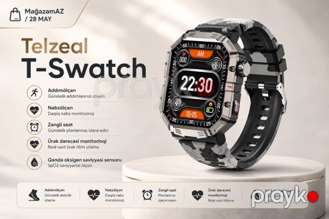 Ağıllı saat Telzeal T-Swatch Black — Bakı