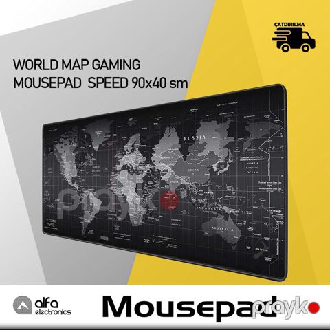 Mousepad dünya xəritəsi 90x40 sm gaming — Bakı