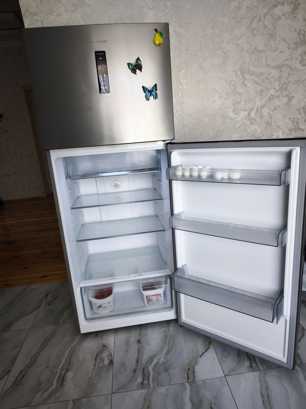 Hoffmann iki qapılı soyuducu (üstdə dondurucu) - Rəng: inox — Soyuducular, Digah (2)