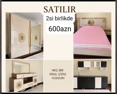 Mebel dəsti satılır: yataq otağı və mətbəx mebeli birlikdə. Yataq — Digah