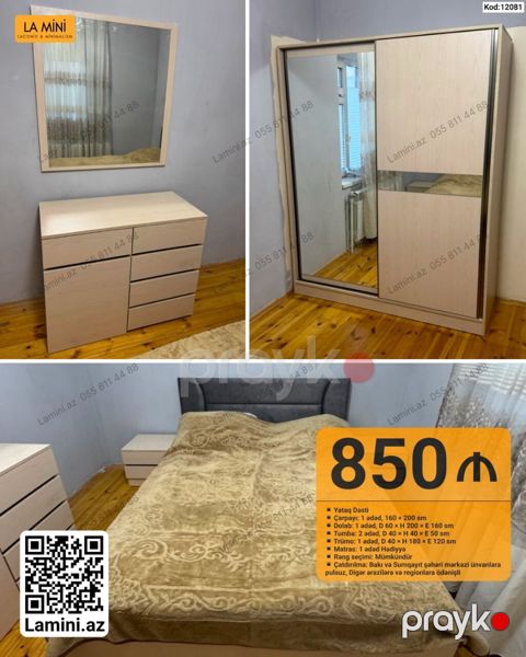Yataq Dəsti – La Mini (Kod: 12081) Komplektin tərkibi və ölçülər — Bakı