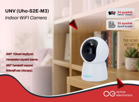 UNV UHO-S2E-M3 – 3MP Wi-Fi PT smart kamera — Bakı