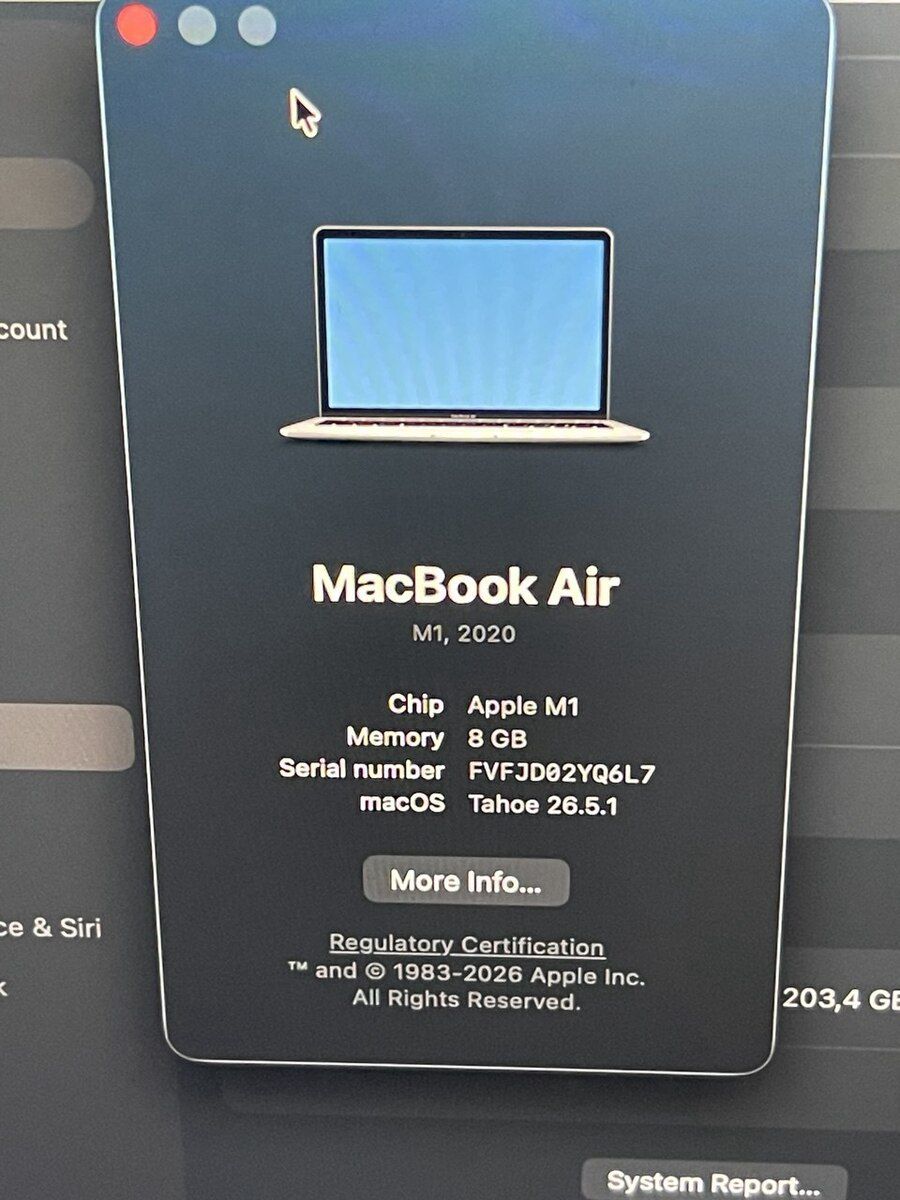 Apple MacBook Air M1 (8GB / 256GB) — Noutbuklar, Bakı (5)
