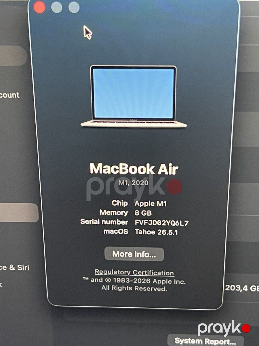 Apple MacBook Air M1 (8GB / 256GB) — Noutbuklar, Bakı (5)