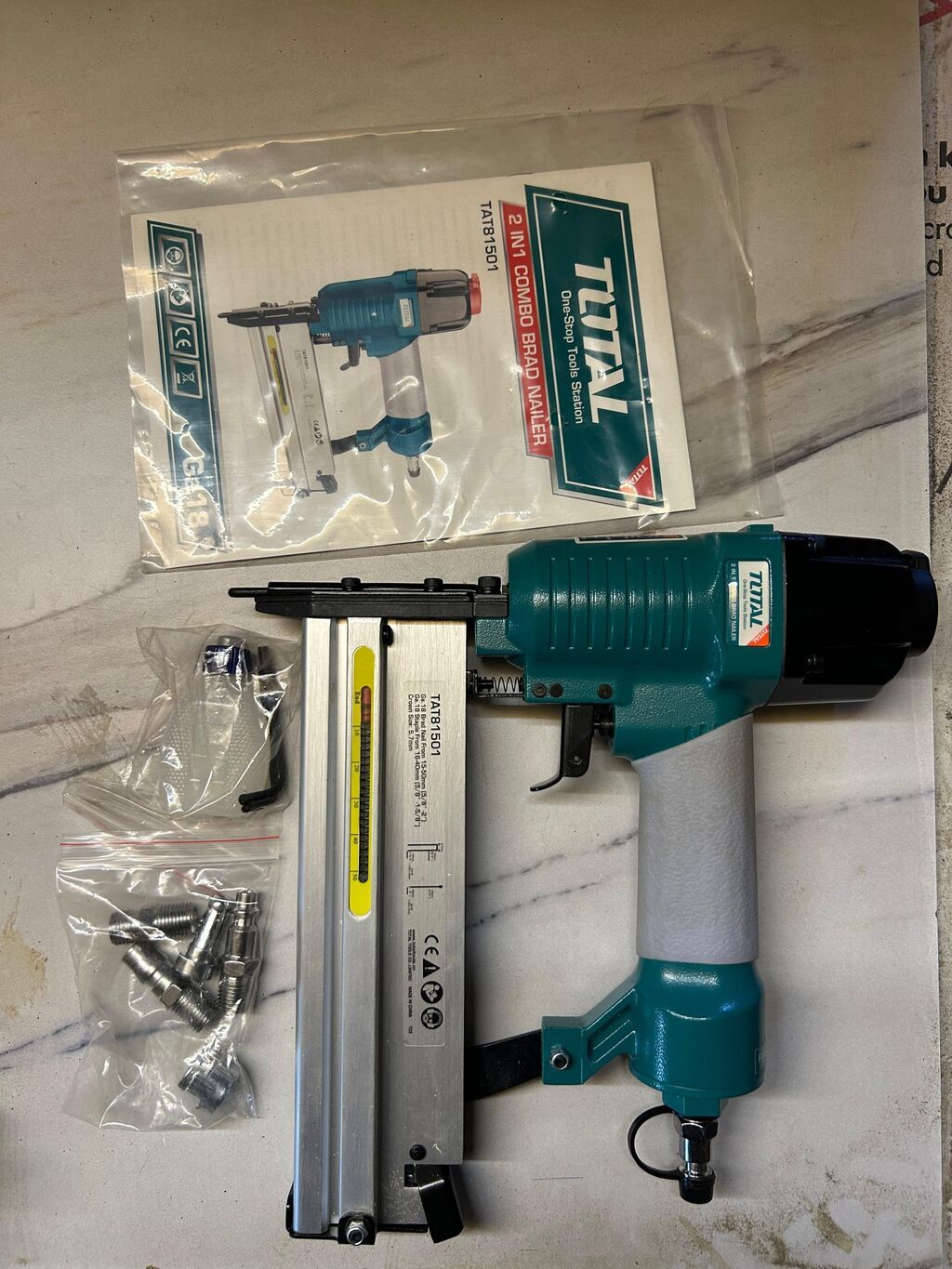 Total GA18 2-in-1 Combo Brad Nailer – pnevmatik dırnaq/stapleləyən — İnşaat staplerləri və neylerlər, Bakı (5)
