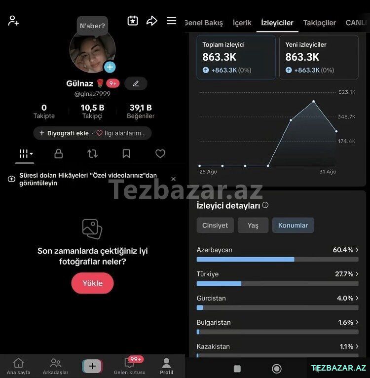 Tiktok sehifesi — Oyunlar, konsollər və proqramlar, İmişli